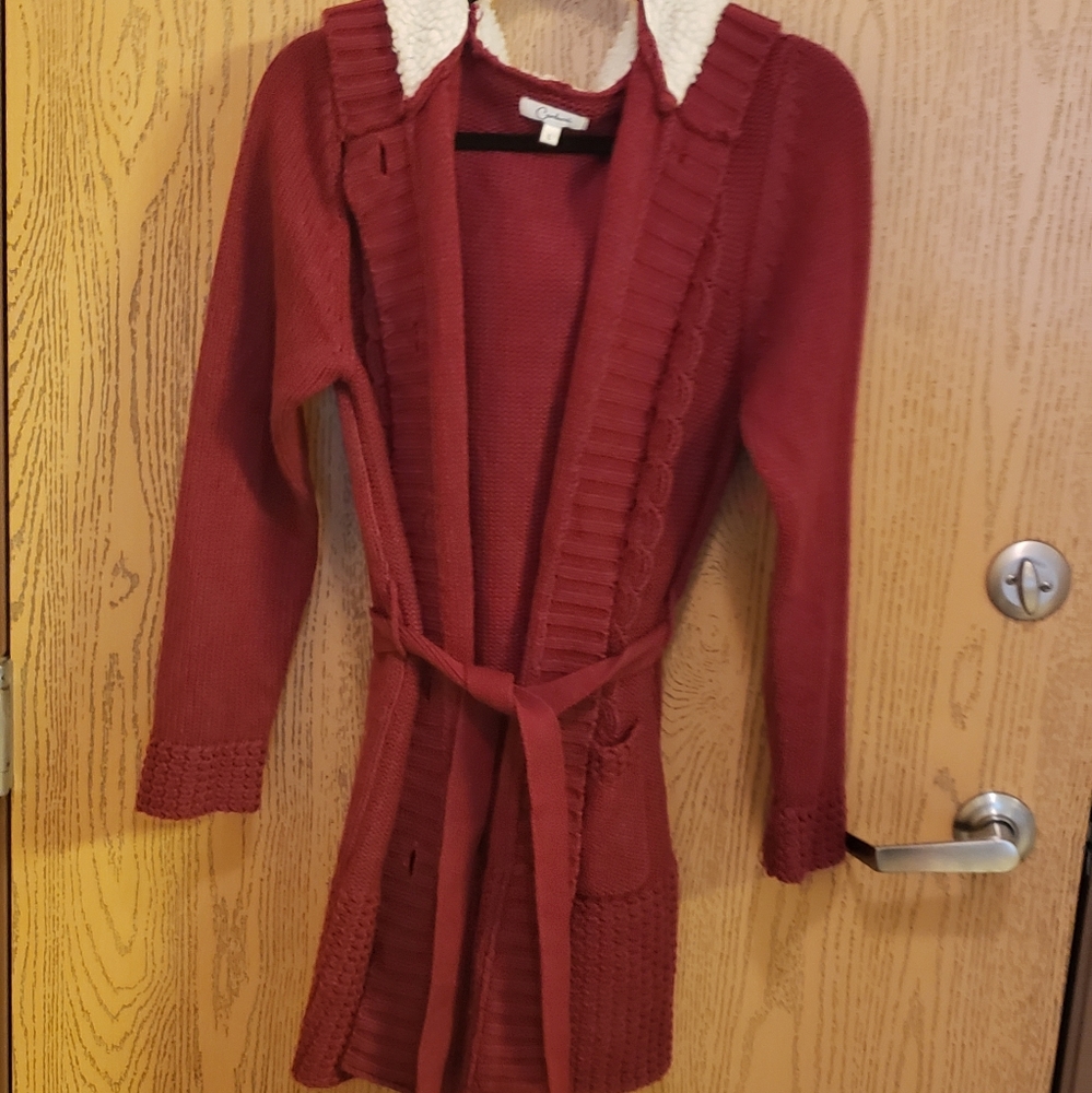 Large button up sweater